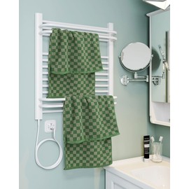 Jacquotha Soft Hand Towels 4 Pack, Green Checkered Face Towel Set for Bathroom Kitchen, Decorative Quick Dry Towel 13x29 Inches