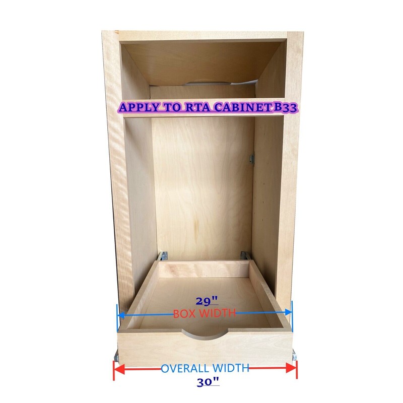 Kitchen Slide Out Cabinet Shelf Pull Out Wood Drawer Storage