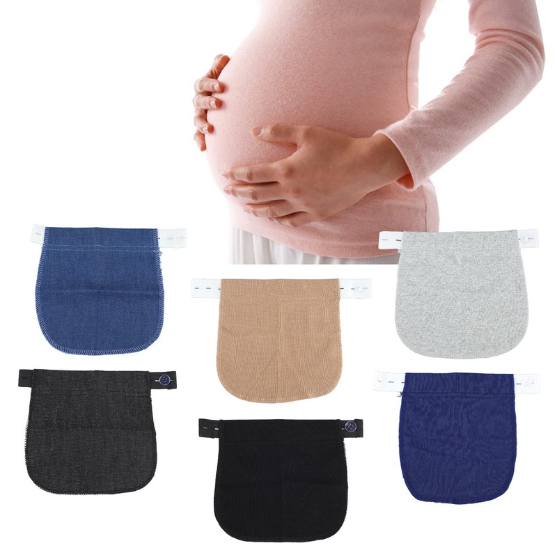 6 Uds Extensor de Pantalones de Maternidad, Tela de Nylon