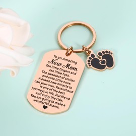 Mothers Day Gifts for Pregnant Women- Mom to Be Keychain Newborn Pregnancy Announcement Gift New Mom Gifts for First Time Mother's Day Gift for Mommy Soon to be Mommy Present from Husband