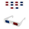QIANCAIWANG 5 Pack 3D Paper Glasses for Movies, Anaglyph Glasses,