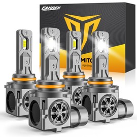 Termitor 9005 9006 Bulbs, 70000LM Super Bright HB3 HB4 Fog Lights 6500K Cool White, 1:1 Halogen Mini Size, 60000Hrs Lifespan, Plug and Play, IP68 Waterproof, Pack of 4