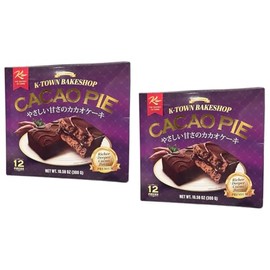 2 Packs - Cacao Pie - Banh Cacao - 12 Packs per Box with 2 Boxes per Order - Product of Korea