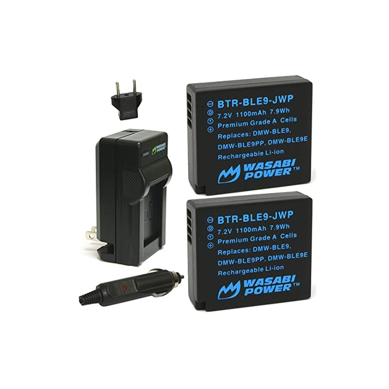 Wasabi Power 2-Pack Batteries and Charger for Leica BP-DC15, C-Lux,