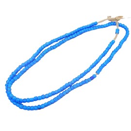 Gorokuro [White Hearts Beads] Natural Beads Necklace Bracelet Accessory Pendant Stylish Indian Jewelry (Light Blue, Small Grain)