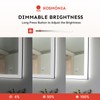 Kosmonia 24x32'' LED Bathroom Mirror w/Light, Aluminum Frame, Dimmable Front
