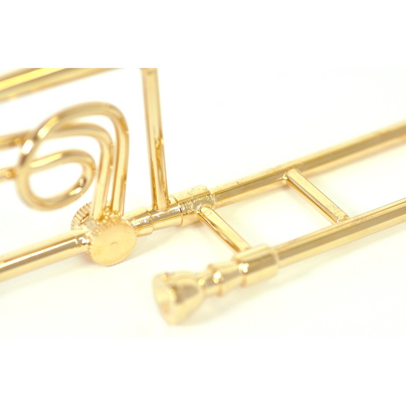 Sunrise Sound House Miniature Musical Instrument Trombone 1/4 Gold