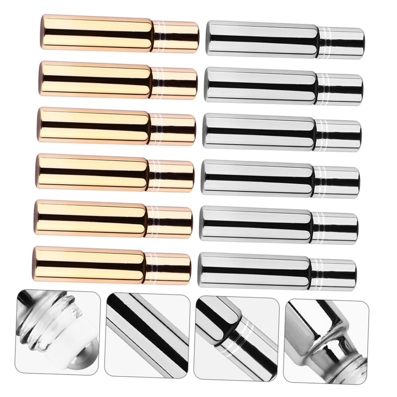 Mikinona Essential Oil Rollerball Bottles 12 Pack Refillable Empty Bottles