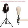23 Inch Canvas Block Mannequin Head For Wigs Making Display