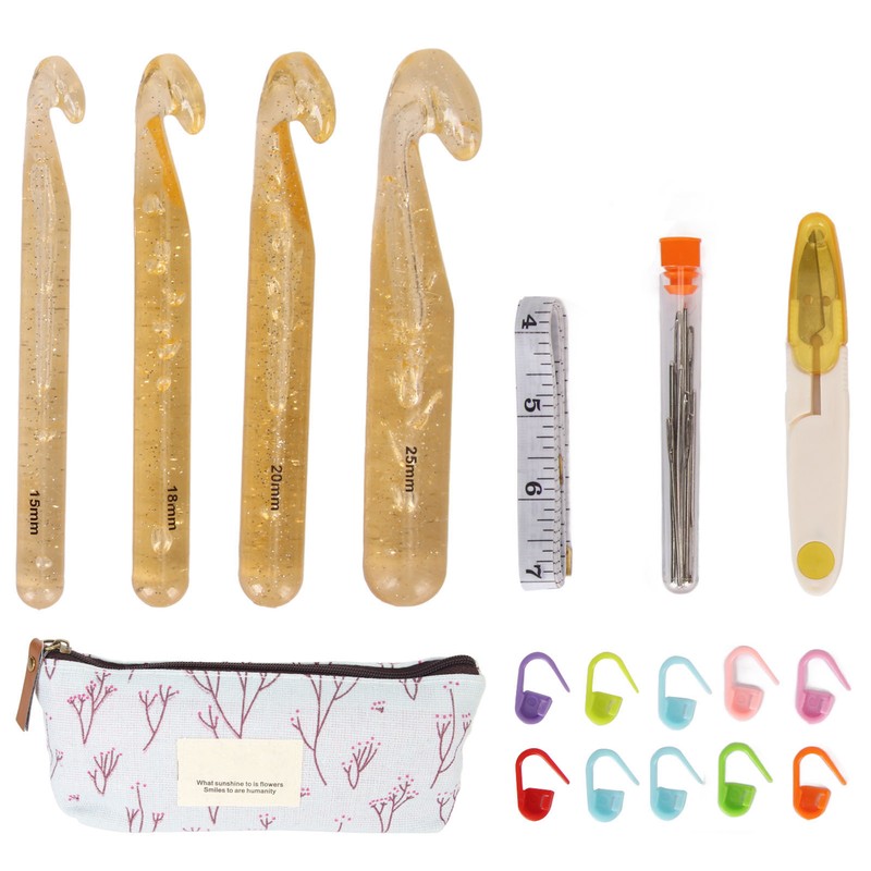 Large Crochet Hooks Plastic Weaving Knitting Crochet Hook Tools for