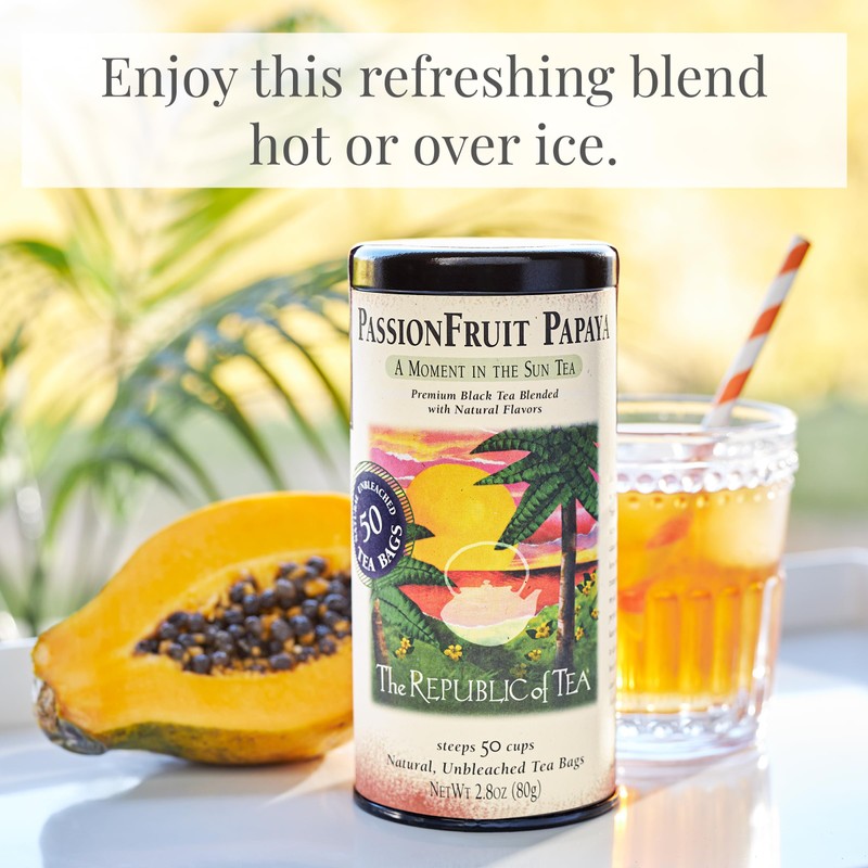 The Republic of Tea – PassionFruit Papaya Black Tea Bags,