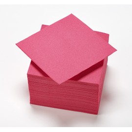 Le Nappage - Papierservietten Tex Touch - Farbe Pink - FSC®-zertifizierte Servietten - Recycelbar und biologisch abbaubar - Packung mit 50 pinken Servietten Größe 24 x 24 cm