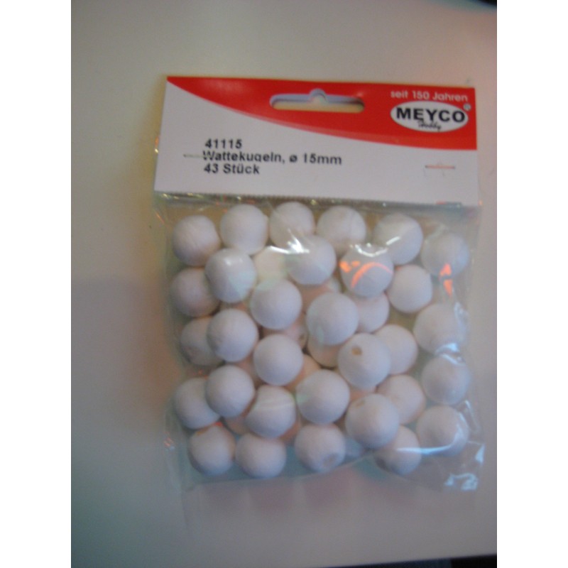 Cotton Balls 15 mm Pack of 43