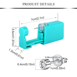 AVYRING Ear Piercing Gun Kit - 2 Pcs Silver Self Ear Piercing Kit with Earring Stud Hypoallergenic Steel Tools at Home 20g Flat Back Earrings