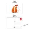 Pack of 64 Funny Christmas Postcards with Funny Drawings on