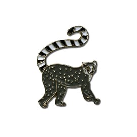 GBJUK Ring Tailed Lemur Enamel Pin Lapel Badge with Butterfly Clasp Back