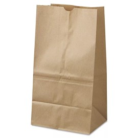 Ross & Wallace Paper Products General GK25S500 40-lb. Cap. #25 Squat Grocery Paper Bags - Kraft (500/BD) New