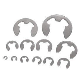120 Sets E-Shaped Snap Rings M1.5-M10 304 Stainless Steel Buckles 10 Sizes E-Clip Fastening Buckle E-Type Fixing Ring Parts