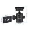 VBESTLIFE Magnalium Mini Tripod Ball Head Mount Stand with Quick
