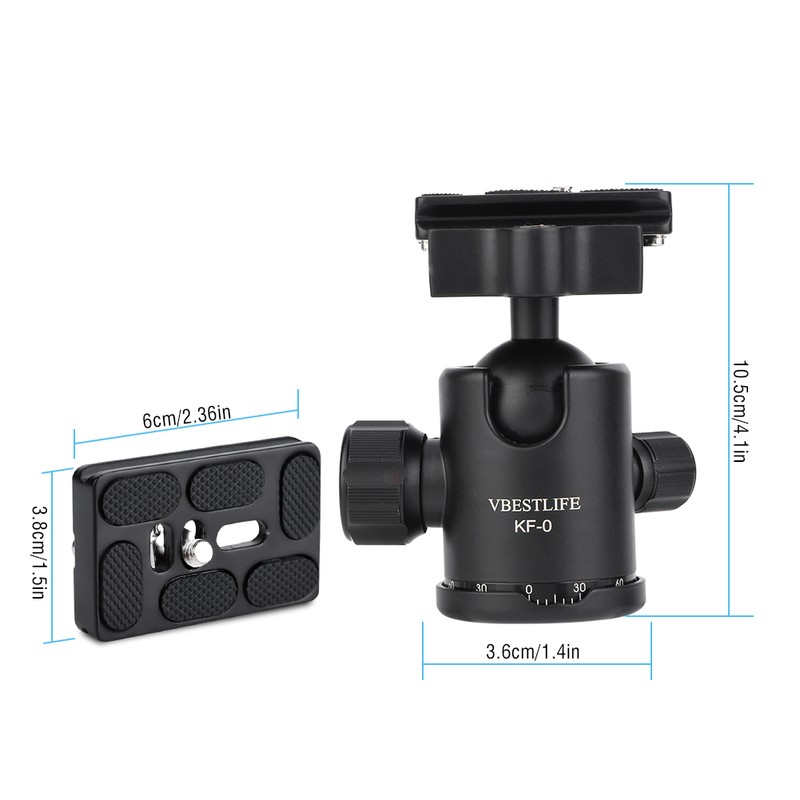 VBESTLIFE Magnalium Mini Tripod Ball Head Mount Stand with Quick