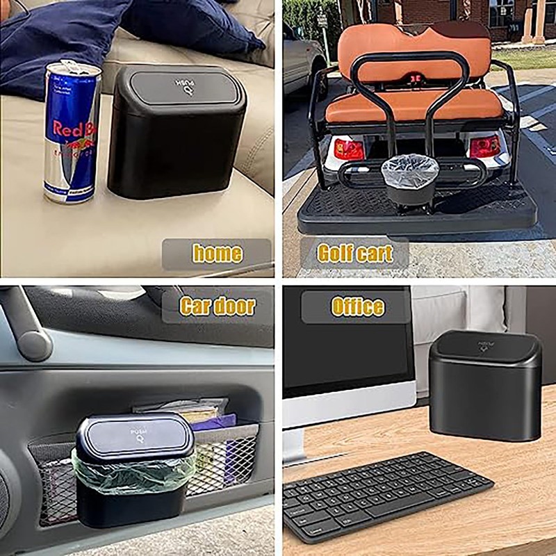 2 PCS Car Trash Can with Lid, Car Trash Bin