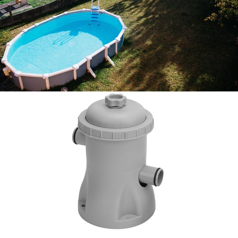 Clear Cartridge Filter Pump, 330 Gallon Ground Swimming Pool Filter,