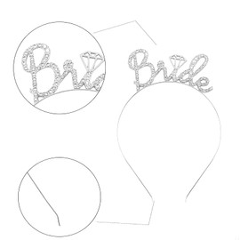 3 Pack Silver Bride to Be Sash Headband Veils, Bridal Veils for Women Wedding, Bridal Shower Decorations Bachelorette Party Decorations Accessories Party Favors