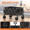 Ajvvf 440lbs Collapsible Wagon Cart with Wheels, Large Capacity Wagons