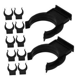 COOLHIYA 20 Pcs Adjustable Clips for Kitchen Cabinets Plastic Furniture Levelers Cabinet Foot Buckles for Vinyl Baseboard and Table Leg