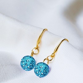 MUOVERN 100pcs 10mm Rhinestone Beads for Crafting, Shiny Round Ball Beads, Crystal Diamond Clay Beads for Necklace Bracelet Earring Jewelry Making and DIY Decoration (White)