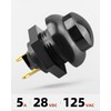 Waterproof 12MM Reset Button Switch, 2-Pin, Black, Replacement 21649