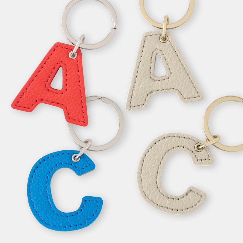 [Slip-on] Keychain (JK-1401 Alphabet Keychain, Medium, Yellow), One Size