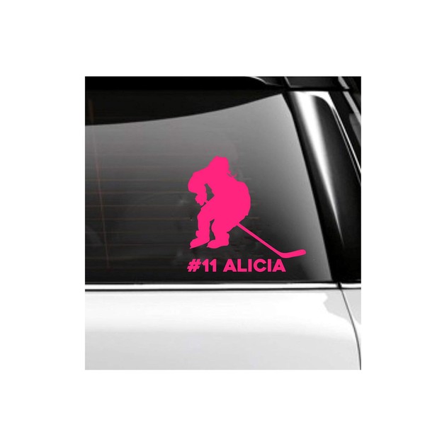 Hockey Woman Female Girl Car Decal