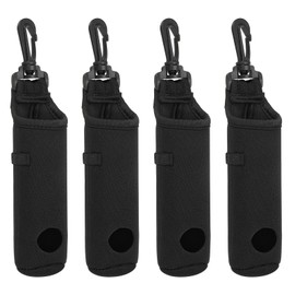 PATIKIL Golf Ball Carry Bag, 4 Pcs Golf Tee Holder Pouch Portable Neoprene Golf Ball Holder with Clip for Men and Women Storage Gifts, Black