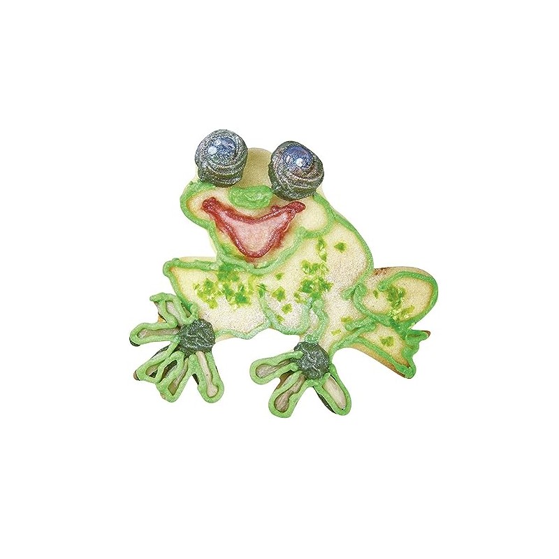 Staedter Frog Shape Cookie Cutter, Silver, 7 cm