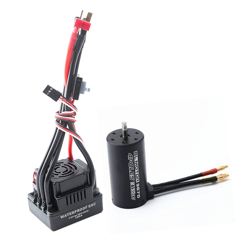 Waterproof 3670 2150KV Brushless Motor 120A Brushless ESC Combo Set