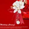 Simulation Corsage Bride Bridegroom Artificial Chest Flower Decor Wedding Accessories4Pcs