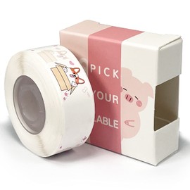 GOGUM D30S Label Maker Paper,Label Print Tape Standard Laminated Office Labeling Tape Replacement for D30S Handheld Label Machine Waterproof Tear Proof 1 Roll 14x40mm/160Pcs Pattern Label (Favourite)