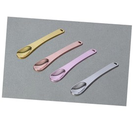 minkissy 5pcs Mini Makeup Spoon Metal Serving Spoons Cosmetic Spoons Facial Cosmetic Spoon Mini Beauty Scoop Small Makeup Spatula Makeup Spoon Reusable Eyes Massage Stick