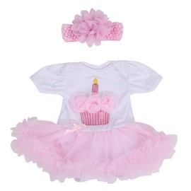 POENVFPO Vestido de Muñeca de 20-22 Pulgadas, Borde de Encaje Rosa, Patrón en Forma de Vela, Mano de Obra Exquisita para Muñecas
