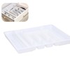 Envenzo Cutlery Drawer Organiser Plastic 36.5X44.5X4.3CM Kitchen Drawer Large Extendable