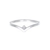 Elli Women's Ring Stacked V Shape with Diamond (0.035 ct.)