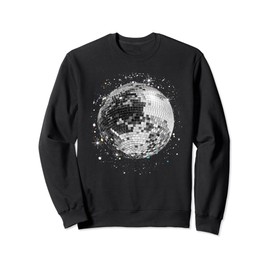 Black And White Disco Ball Club Retro Sweatshirt