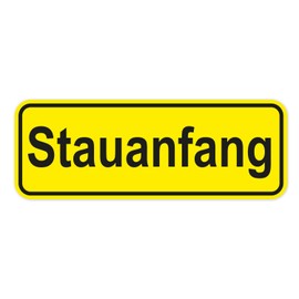 GDS MedienTeam GmbH 1 Sticker Stauanfang I kfz074 I 20 x 7 cm I Car Sticker Truck Sticker Motorcycle Vehicle Sticker Funny I Weatherproof