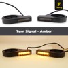 Motorcycle Fork Mounted LED Turn Signals 39-41mm Switchback Sequential Amber