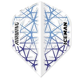 RED DRAGON Airwing Unique Moulded Gerwyn Price Iceman White Standard Dart Flight 1 Set Per Pack (Total 3 Dart Flights)