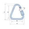 5MM Stainless Steel Delta Maillon Quick Link - Webbing Triangle