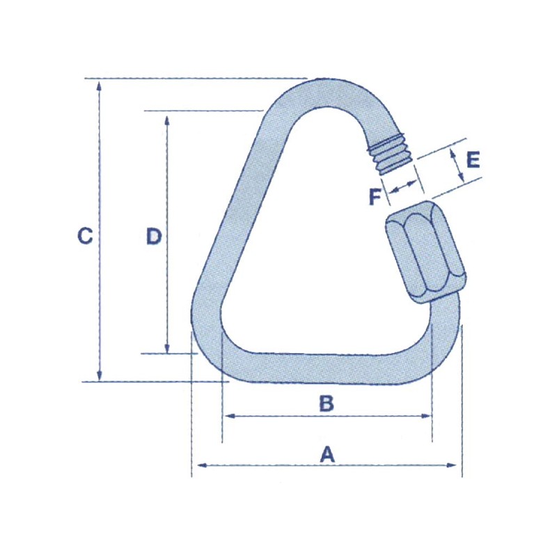 5MM Stainless Steel Delta Maillon Quick Link - Webbing Triangle
