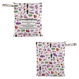 VAMSII Procrastilifting Definition Waterproof Reusable Wet Bag Gym Workout Lover Travel Bag Weightlifting Lover Washable Bag Fitness Gift (Procrastilifting Definition W C)