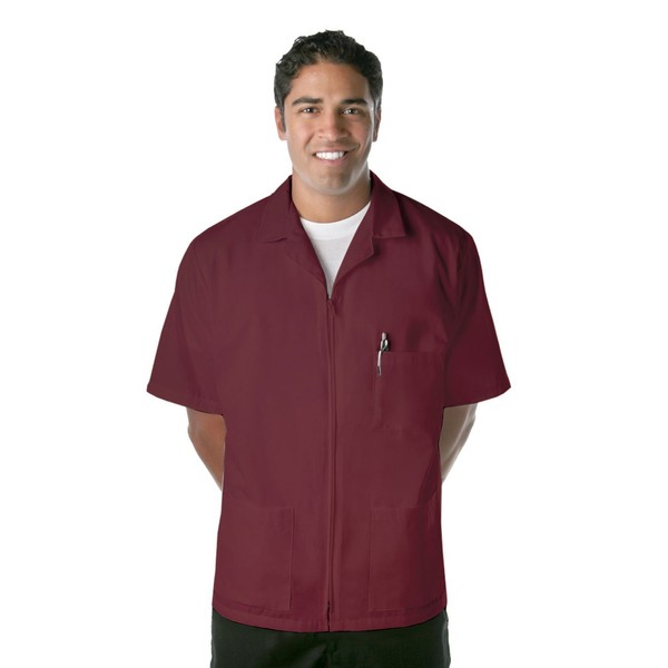Fame« Unisex Zipper Smock - Burgundy/Large (K74)
